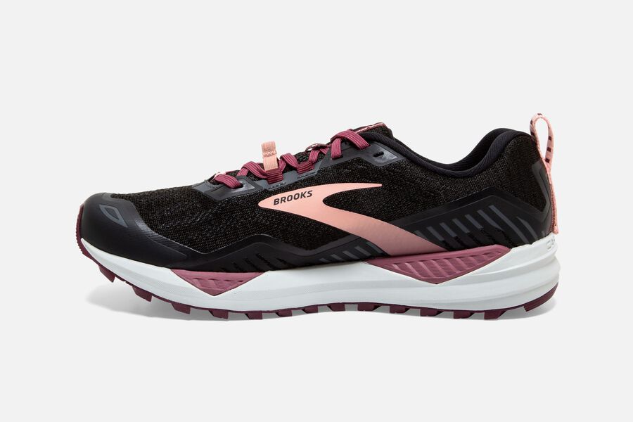 Brooks Cascadia 15 Trail Loopschoenen Dames - Zwart/Roze - 605147POD